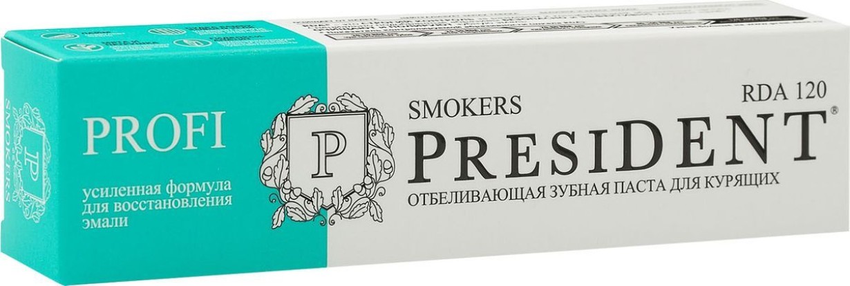 PRESIDENT PROFI Smokers - зубная паста (50мл), PRESIDENT DENTAL / Германия
